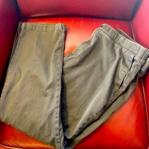 Wrangler steel grey work pants with elastic waist